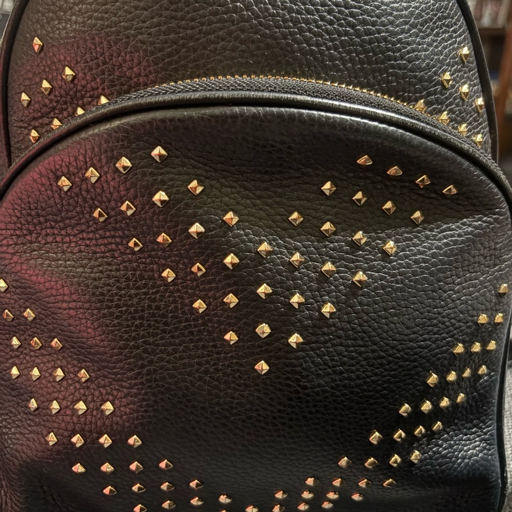 Black and Gold Studded Women's Backpack